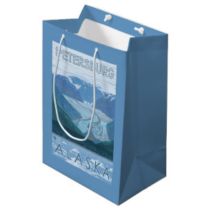 Gletscher-Szene - Petersburg, Alaska Mittlere Geschenktüte