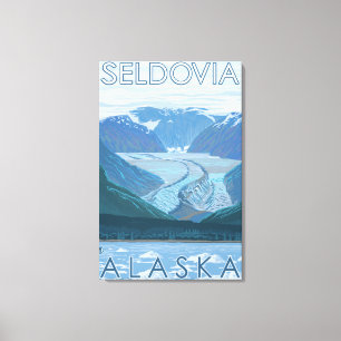 Gletscher-Szene - Seldovia, Alaska Leinwanddruck