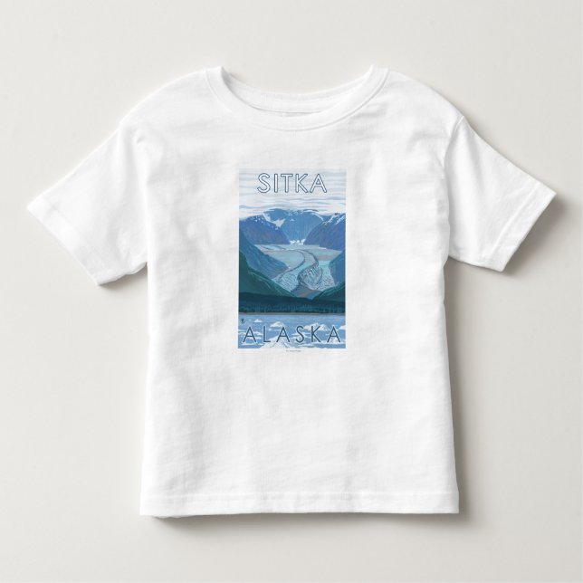 Gletscher-Szene - Sitka, Alaska Kleinkind T-shirt (Vorderseite)