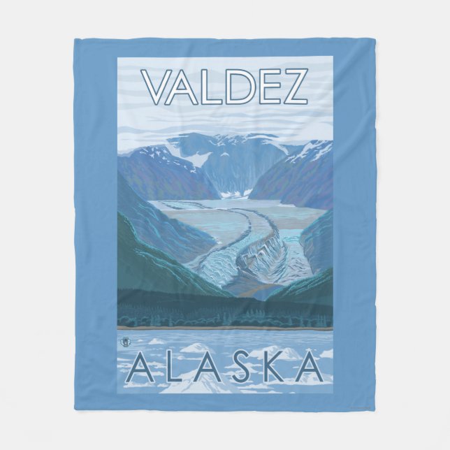 Gletscher-Szene - Valdez, Alaska Fleecedecke (Vorderseite)