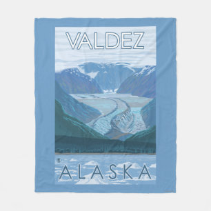 Gletscher-Szene - Valdez, Alaska Fleecedecke