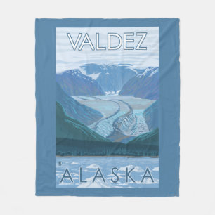 Gletscher-Szene - Valdez, Alaska Fleecedecke