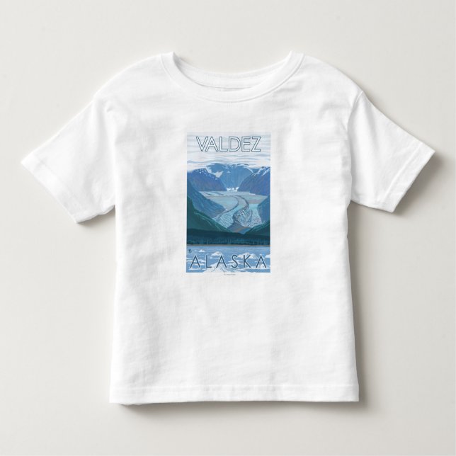 Gletscher-Szene - Valdez, Alaska Kleinkind T-shirt (Vorderseite)