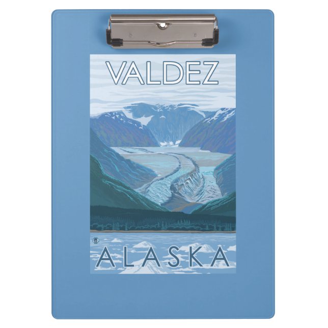 Gletscher-Szene - Valdez, Alaska Klemmbrett (Vorderseite)