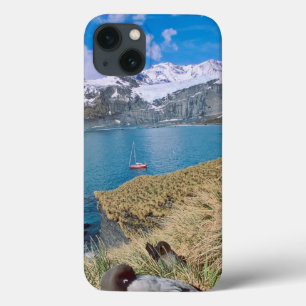 Gletscher und Segelyacht im Hintergrund Case-Mate iPhone Hülle