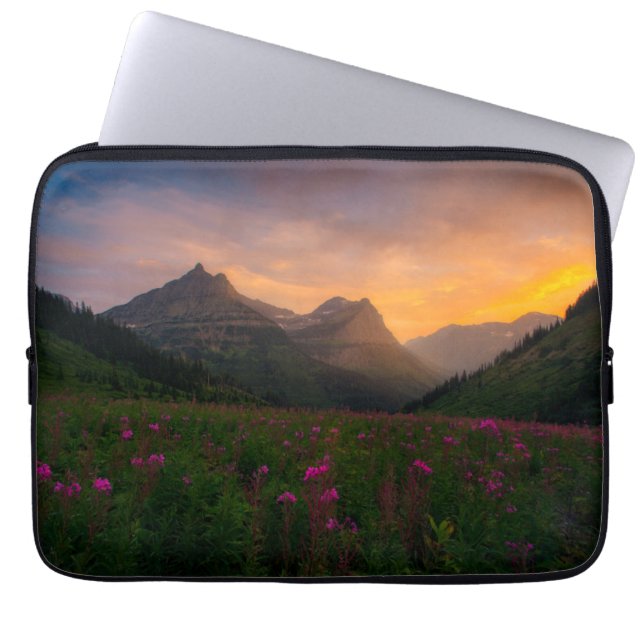 Gletscher-Wildblumen Laptopschutzhülle (Vorderseite)