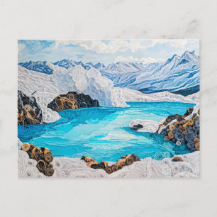 Gletscherbergsee im Quilling-Stil Postkarte