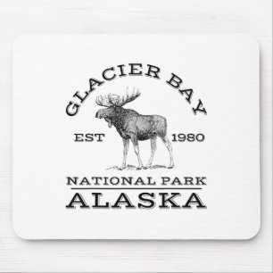 Gletscherbucht Nationalpark Alaska Elch Wandern Im Mousepad