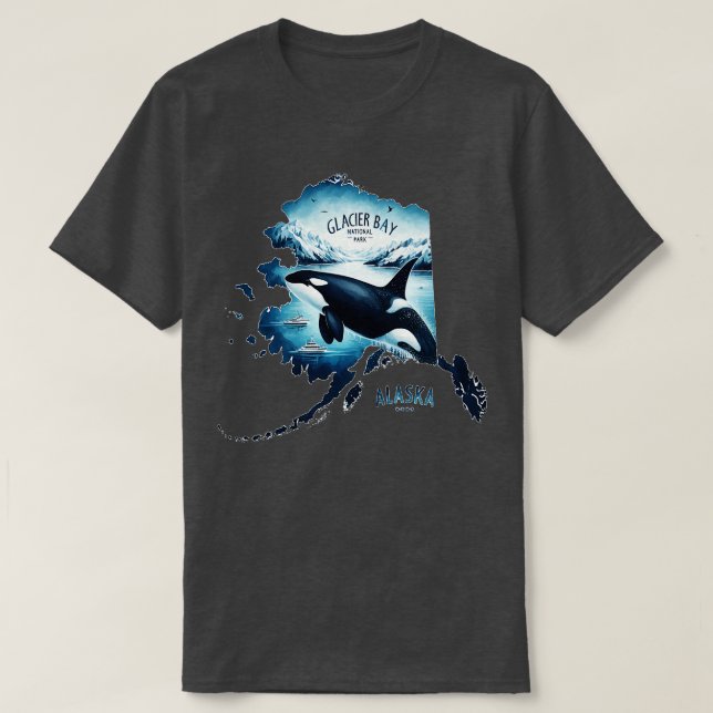 Gletscherbucht Nationalpark TShirt (Design vorne)