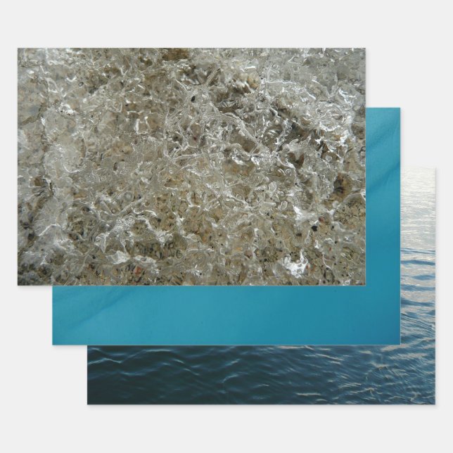 Gletschereis Abstrakte Naturstruktur Geschenkpapier Set (Set)