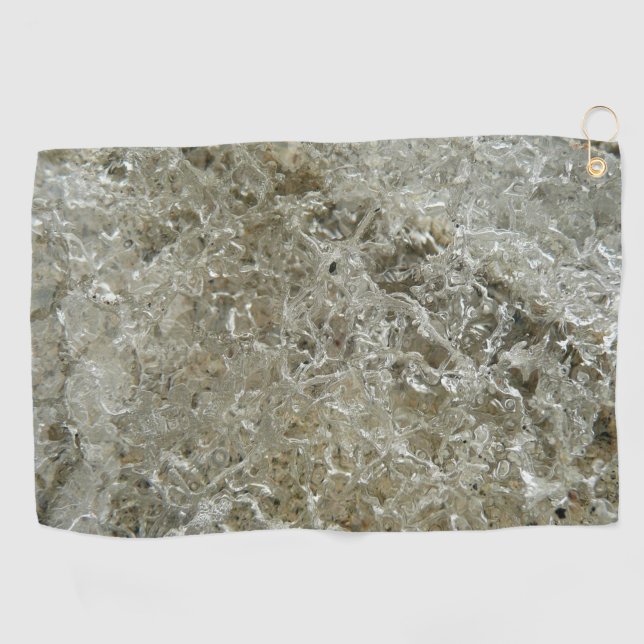 Gletschereis Abstrakte Naturstruktur Golfhandtuch (Horizontal)