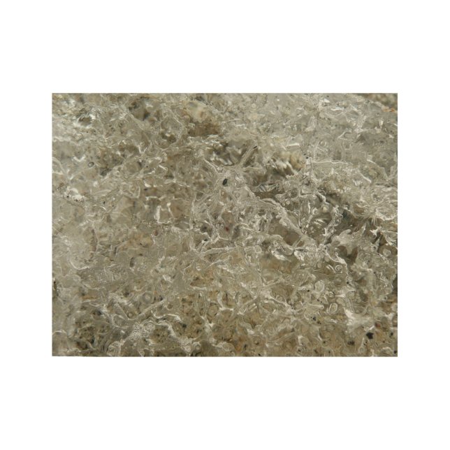 Gletschereis Abstrakte Naturstruktur Holzposter (Vorderseite)