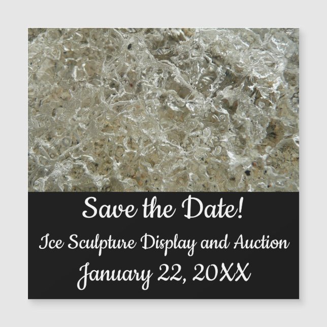 Gletschereis Abstrakte Naturstruktur Magnetkarte (Vorderseite)