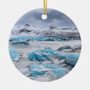 Gletschereislandschaft, Island Keramik Ornament