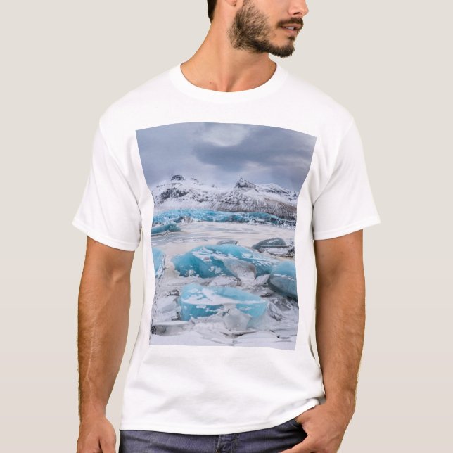 Gletschereislandschaft, Island T-Shirt (Vorderseite)