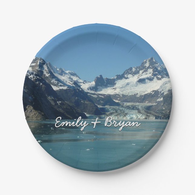 Gletschergewässer von Alaska Gefüttert Pappteller (Vorderseite)