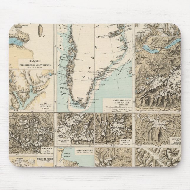 Gletscherkar te - Glacier Atlas Map Mousepad (Vorne)
