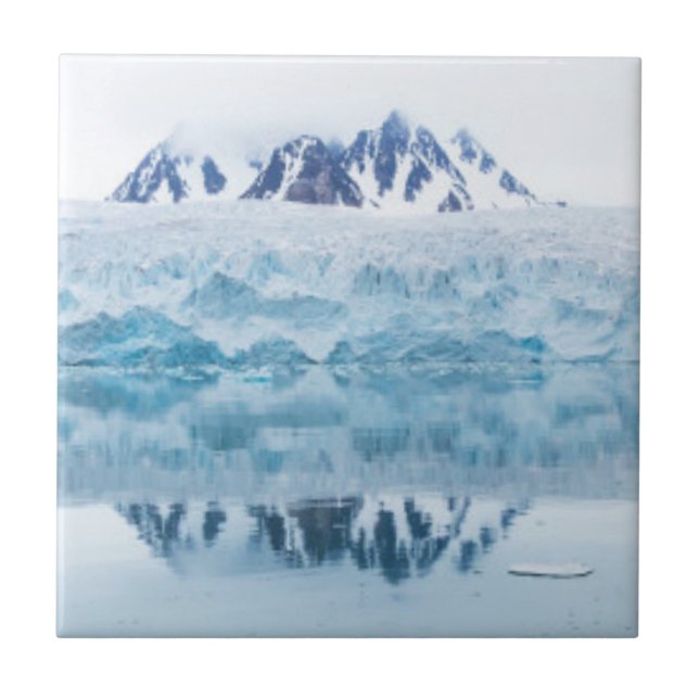Gletscherreflexionen, Norwegen Fliese (Vorderseite)