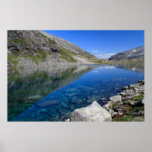 Gletschersee in Norwegen Poster