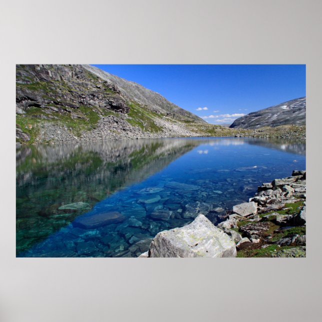 Gletschersee in Norwegen Poster (Vorne)