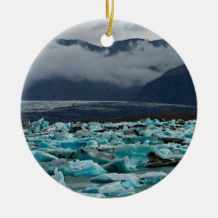 Gletschersee Jokulsarlon - Island Keramik Ornament