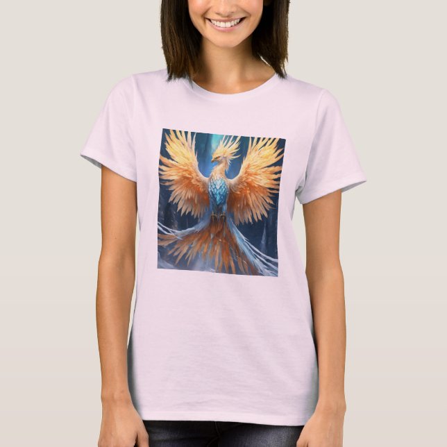 "Gletscherspalte: Majestic Ice Phoenix" T-Shirt (Vorderseite)