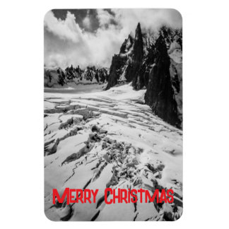 Gletscherspalte Mont Blanc, Frankreich Weihnachten Magnet