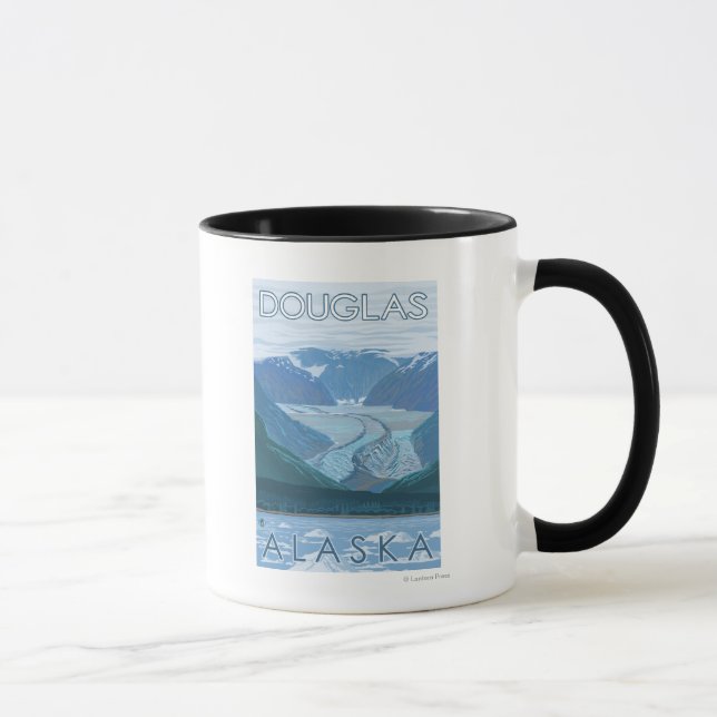 Gletscherszene - Douglas, Alaska Tasse (Rechts)