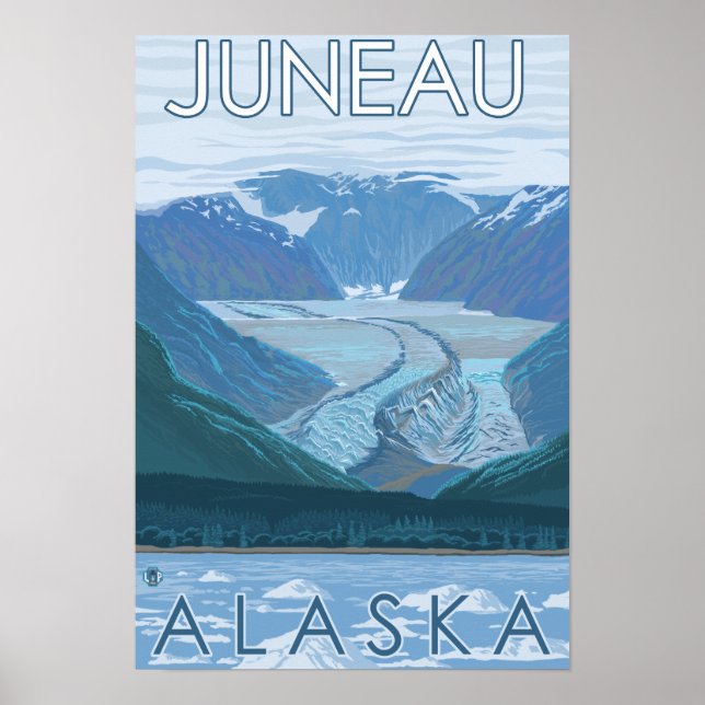 Gletscherszene - Juneau, Alaska Poster (Vorne)