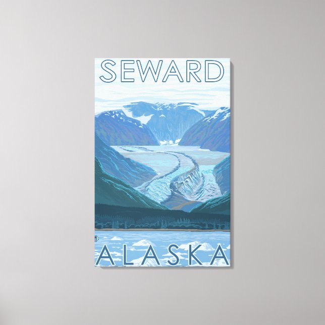 Gletscherszene - Seward, Alaska Leinwanddruck (Vorderseite)