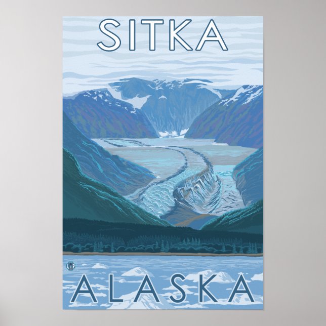 Gletscherszene - Sitka, Alaska Poster (Vorne)