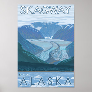 Gletscherszene - Skagway, Alaska Poster