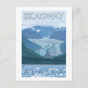 Gletscherszene - Skagway, Alaska Postkarte