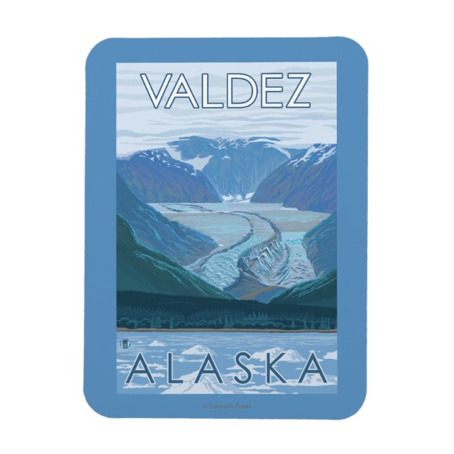Gletscherszene - Valdez, Alaska Magnet (Vertikal)
