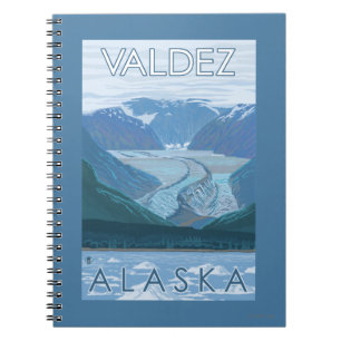 Gletscherszene - Valdez, Alaska Notizblock
