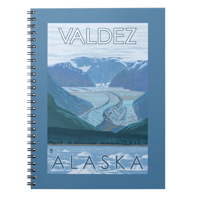 Gletscherszene - Valdez, Alaska Notizblock (Vorderseite)