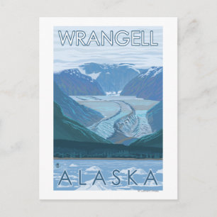 Gletscherszene - Wrangell, Alaska Postkarte