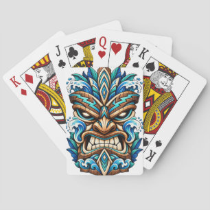 Gletscherwelle Tiki-Maske Spielkarten