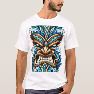 Gletscherwelle Tiki-Maske T-Shirt