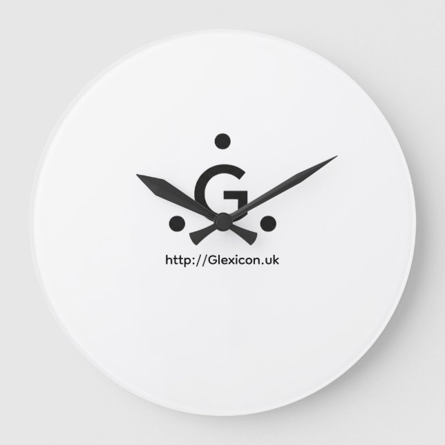 Glexicon UK Große Wanduhr (Vorderseite)