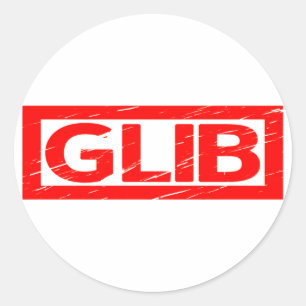 Glib Briefmarke Runder Aufkleber