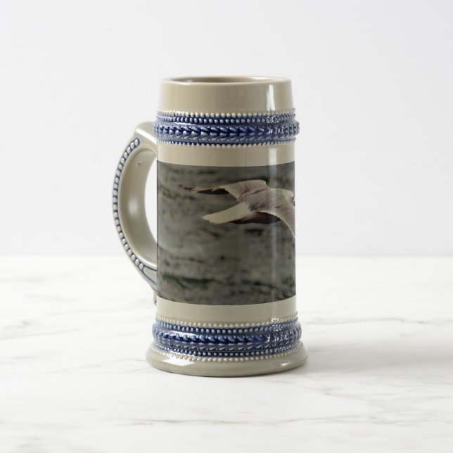 Glide Gray/Blue 22 oz Stein Bierglas (Vorderseite Links)