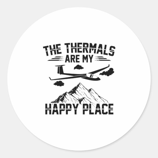 Glider | Glider Flying Pilot Geschenke Runder Aufkleber (Vorderseite)