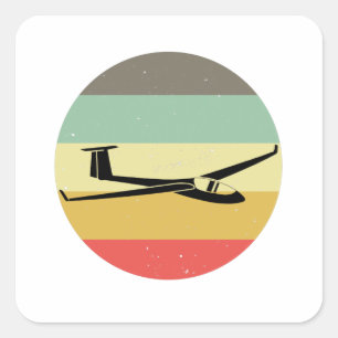 Glider Gliedmaße des Segelflugzeugs Quadratischer Aufkleber