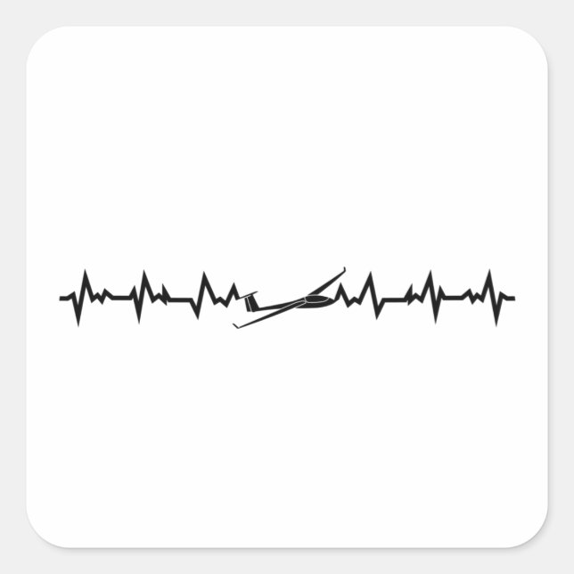 Glider Pilot | Glider Flight School Geschenk Quadratischer Aufkleber (Vorderseite)