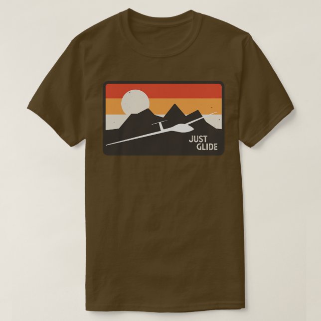 Glider Pilot Gliding Soaring Flugzeug Retro T-Shirt (Design vorne)