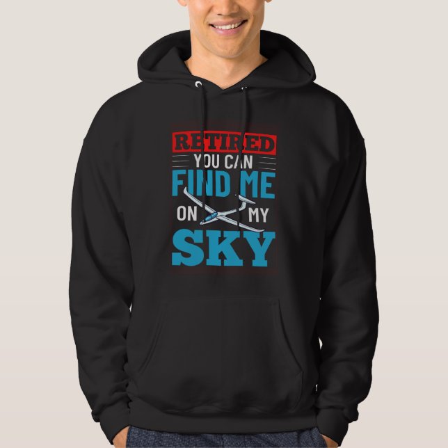 Glider Plane Pilot Flying Sailplane Training Fligh Hoodie (Vorderseite)