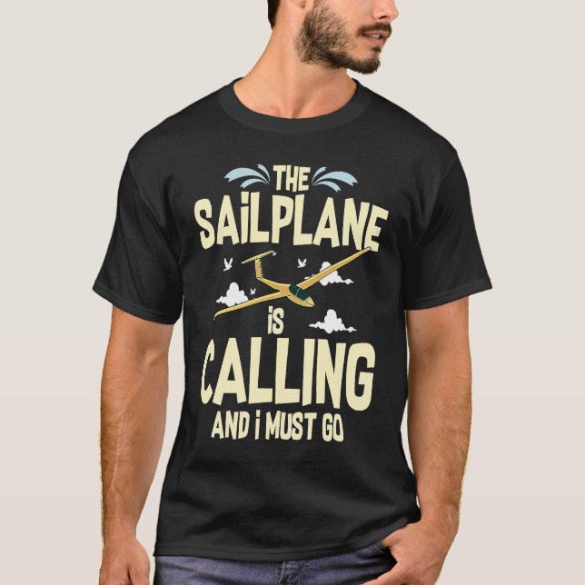 Glider Plane Pilot Flying Sailplane Training Fligh T-Shirt (Vorderseite)