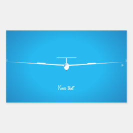 Glider Rechteckiger Aufkleber