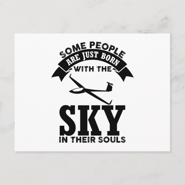 Glider Sprichworte | Gliding Soaring Pilot Geschen Postkarte (Vorderseite)